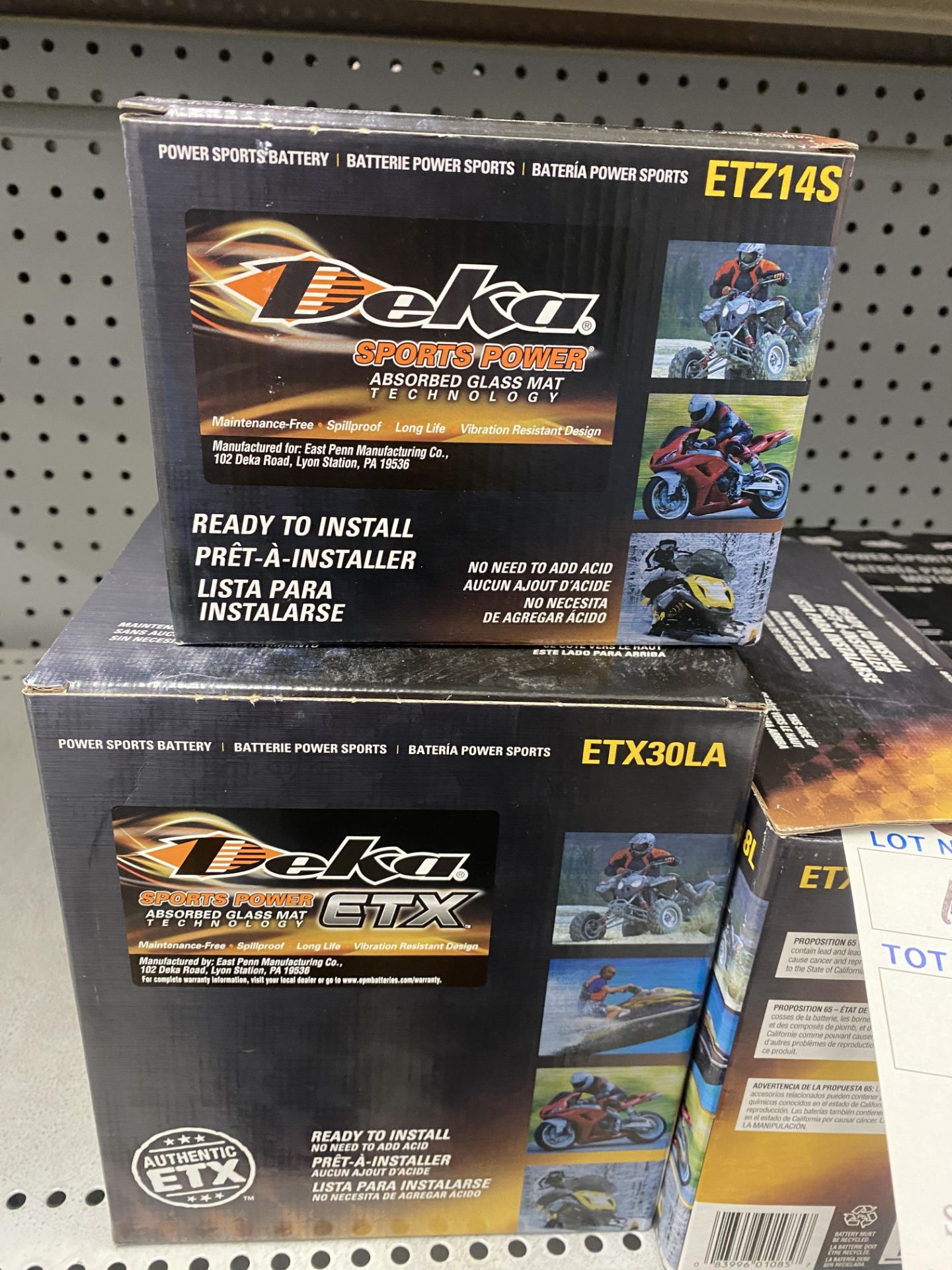 {LOT} (5) Deka Motorcycle and ATV Batteries Including Harley Battery - Image 2 of 3
