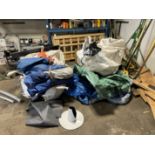 (Lot) Tarps & Dumpster Bags & Netting