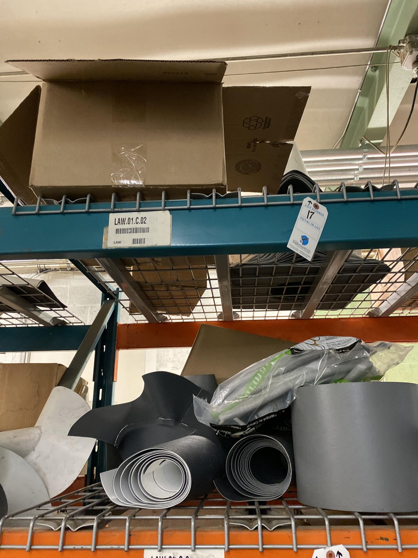 (Lot) Roof Material On 2 Shelves C/O: Pre Wraps, Witches Hats