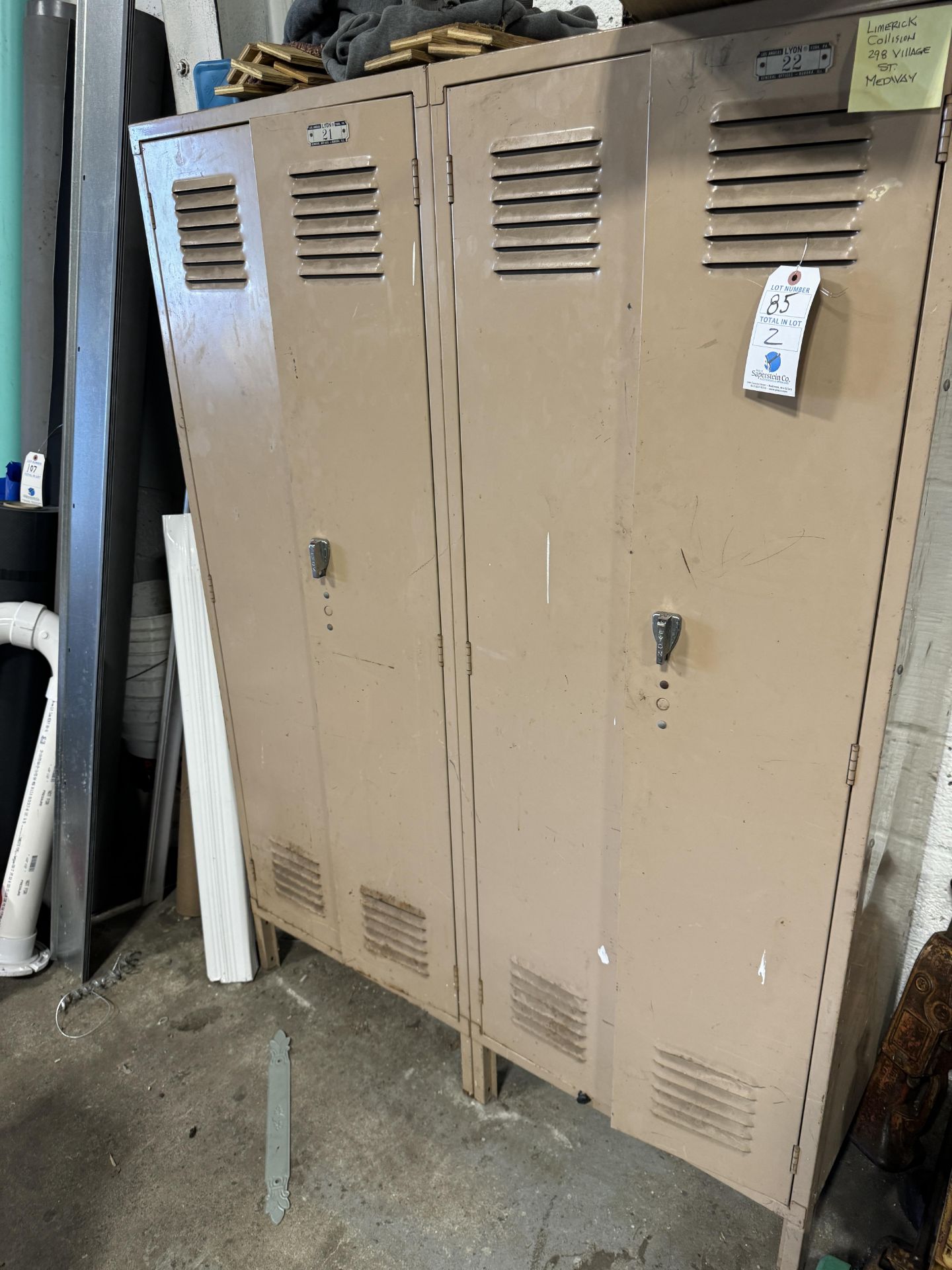 (2) 2 Door Lockers