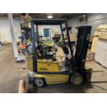 Yale Forklift # GLC040AFNUAE082 Propane, 4,000Lb Cap., Triple Mast, Tilt& Side Shift, 3251 Hrs.(TO B