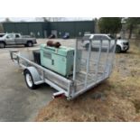 1996 Single Axle Wood Deck Utility Trailer 12' x 7' w/ Onan 15.0 Gen Set Generator w/ Auxiliary