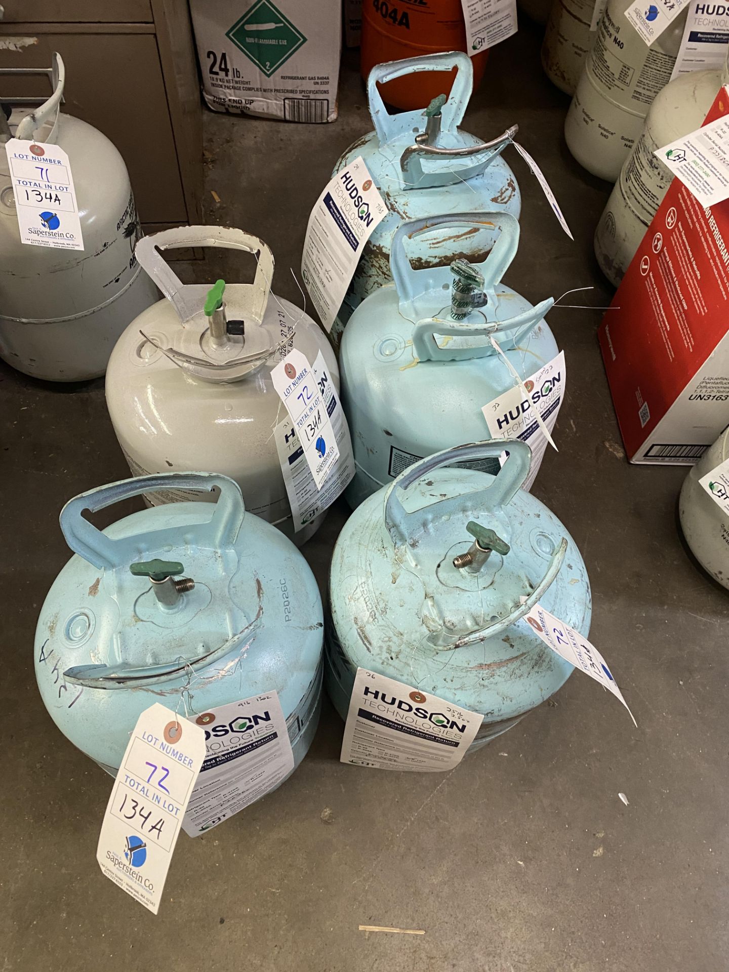 Refrigerant 134A Tanks 25lb, 22lb, 15lb, 7lb, 9lb,