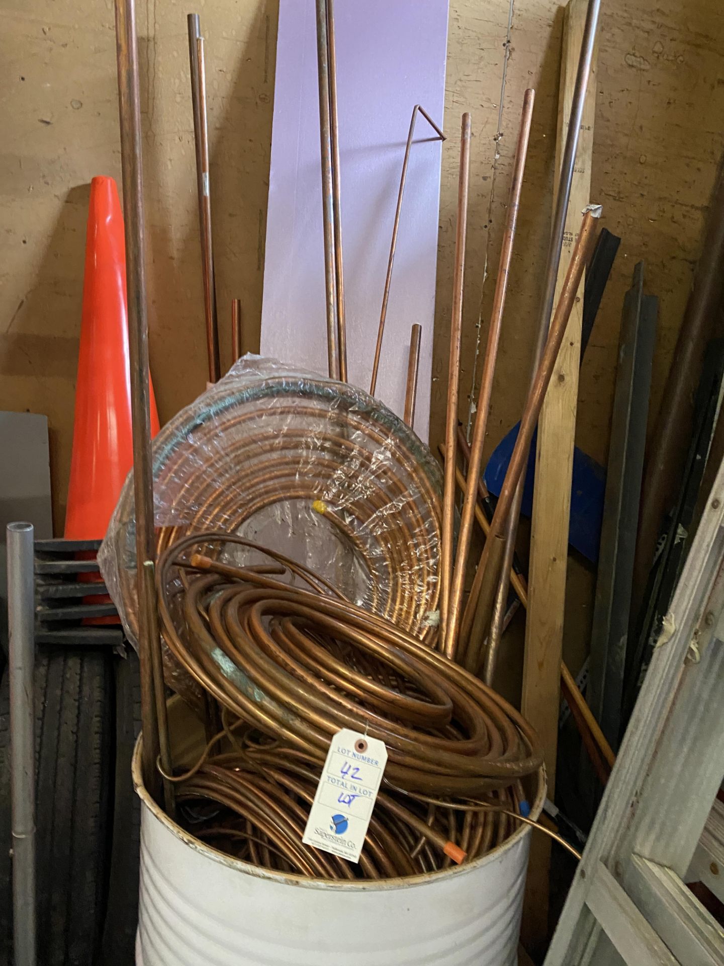{LOT} Copper Pipe, Tubing & Scrap In 2 Places - Image 4 of 4