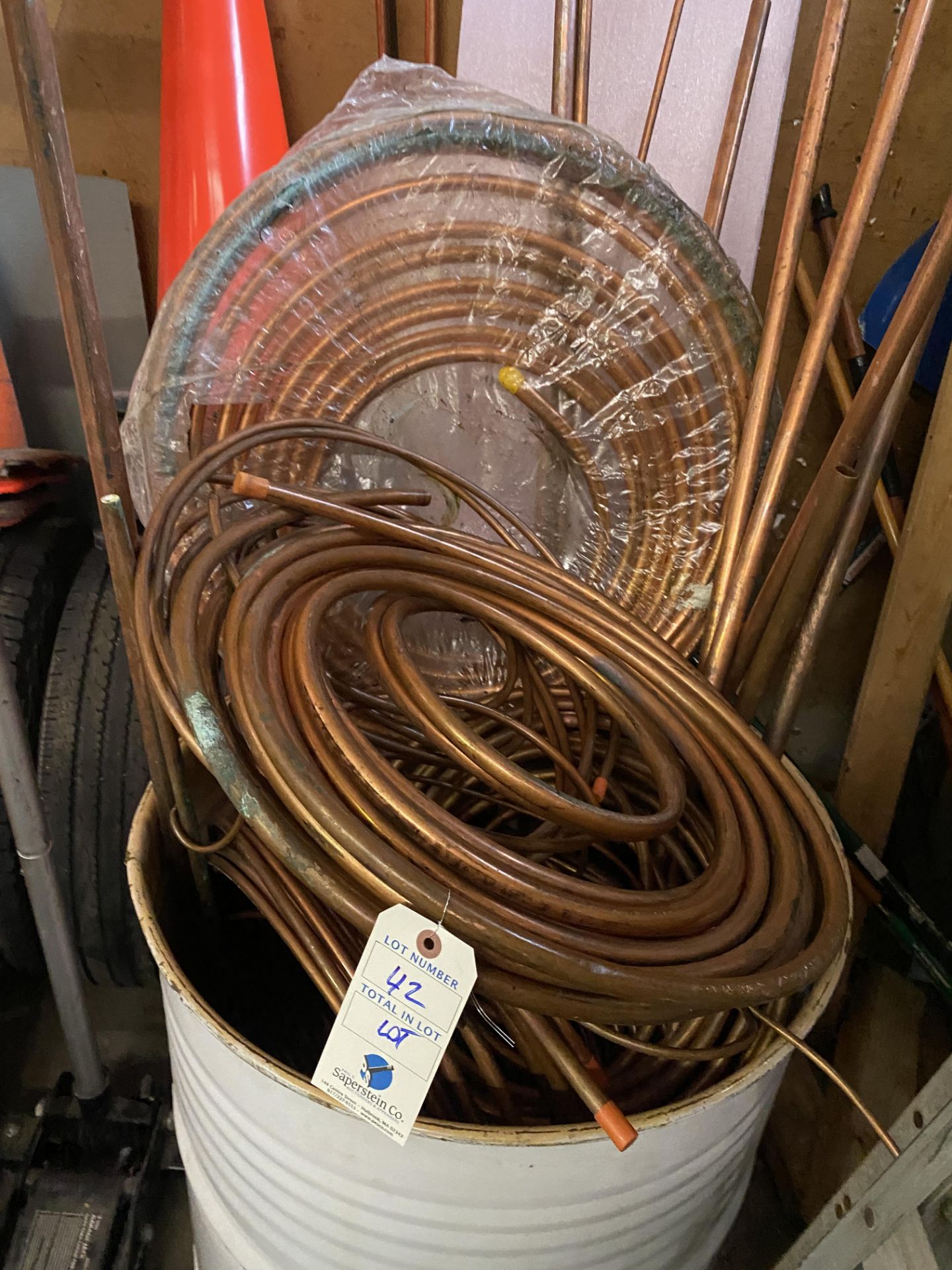 {LOT} Copper Pipe, Tubing & Scrap In 2 Places - Image 3 of 4