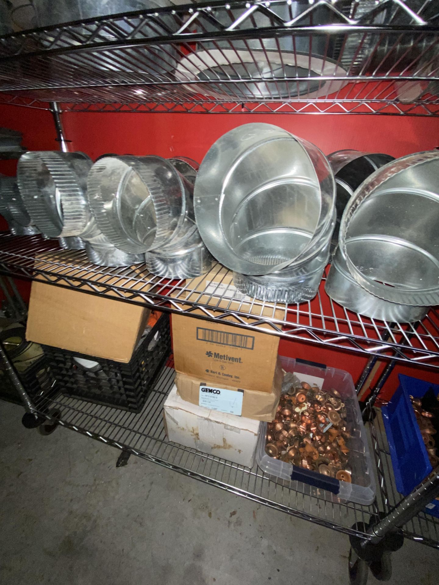 {LOT} Hardware, Fittings, Galvanized Caps, Including Erecta Shelving, Straps, Winch Cranks, Copper & - Image 8 of 8
