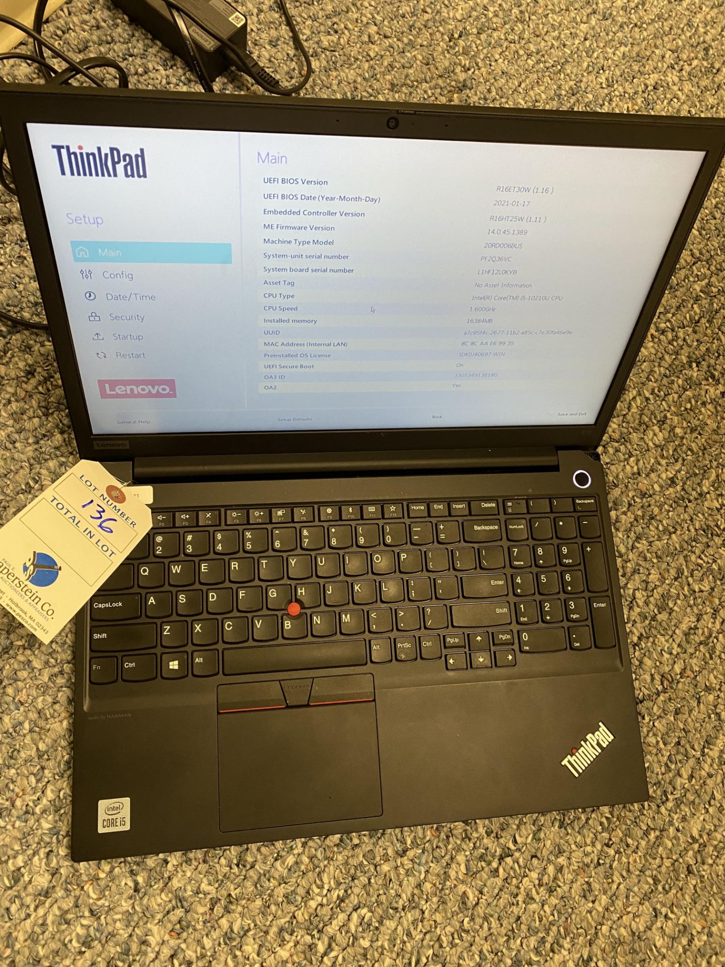 Lenovo E15 Core i5 Laptop