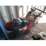 Husqvarna #SF400LV Walk Behind Water Cooled Concrete Saw Gas Powered Honda 13 hp Engine (Unknown Run