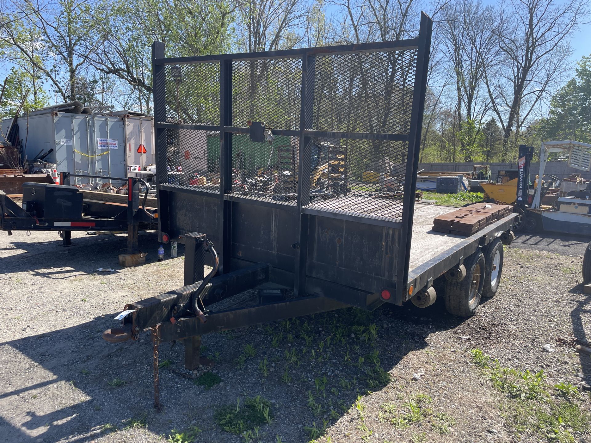 Tandem Axle 8' x 12' Wood Deck Trailer, Pintle Hitch, Stake Pockets, Vin#1S91S1627W1132045 (NO TITLE - Image 2 of 7