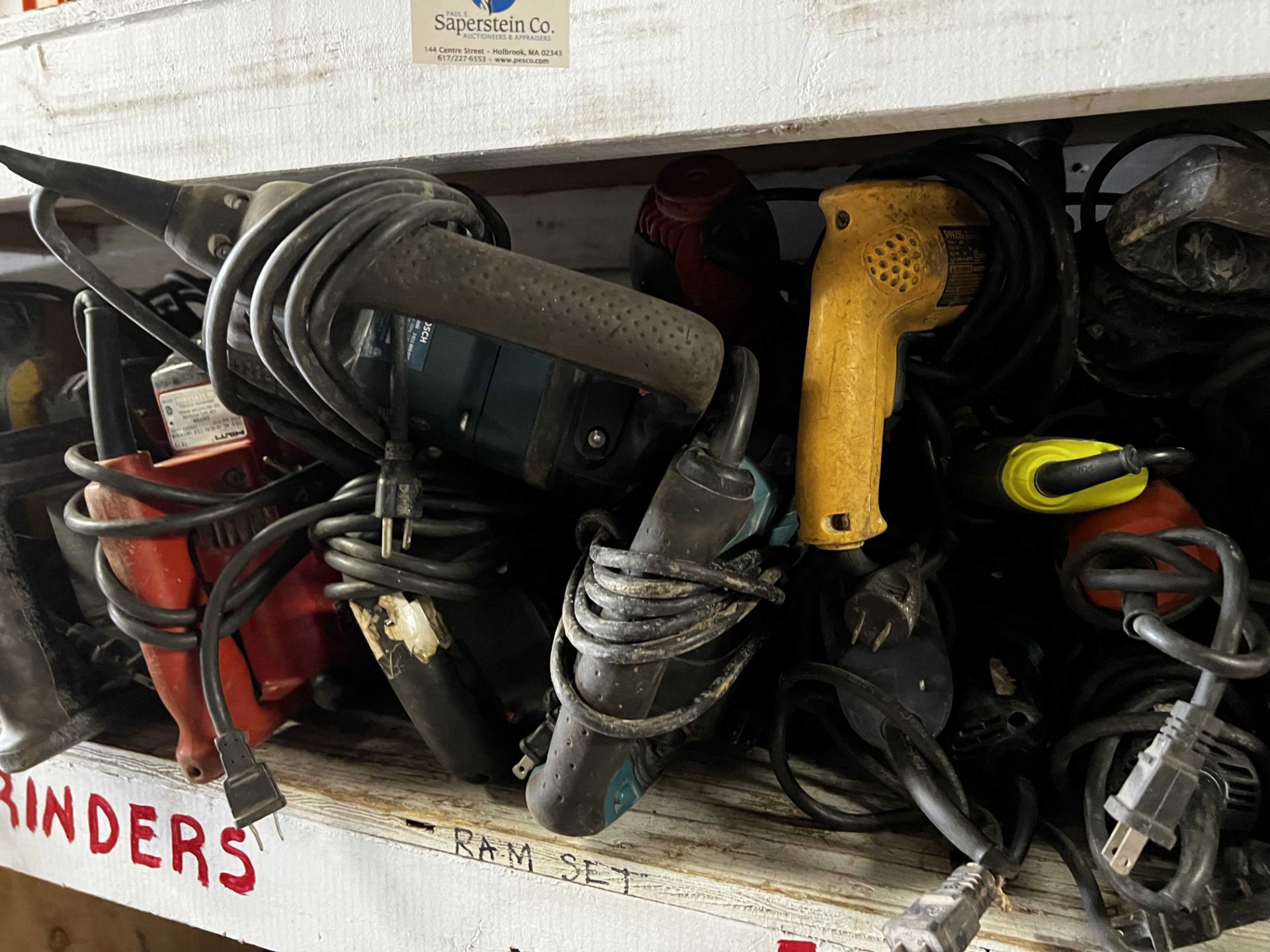 {LOT} Approx. 40 Corded Drills, Hammer Drills, Grinders, & Sanders on Shelf - Image 3 of 5