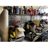 {LOT} From Heater To Door c/o: Heater, Tables, Tools, Cases, Lamps, Vice, As is Compressor (MUST TAK