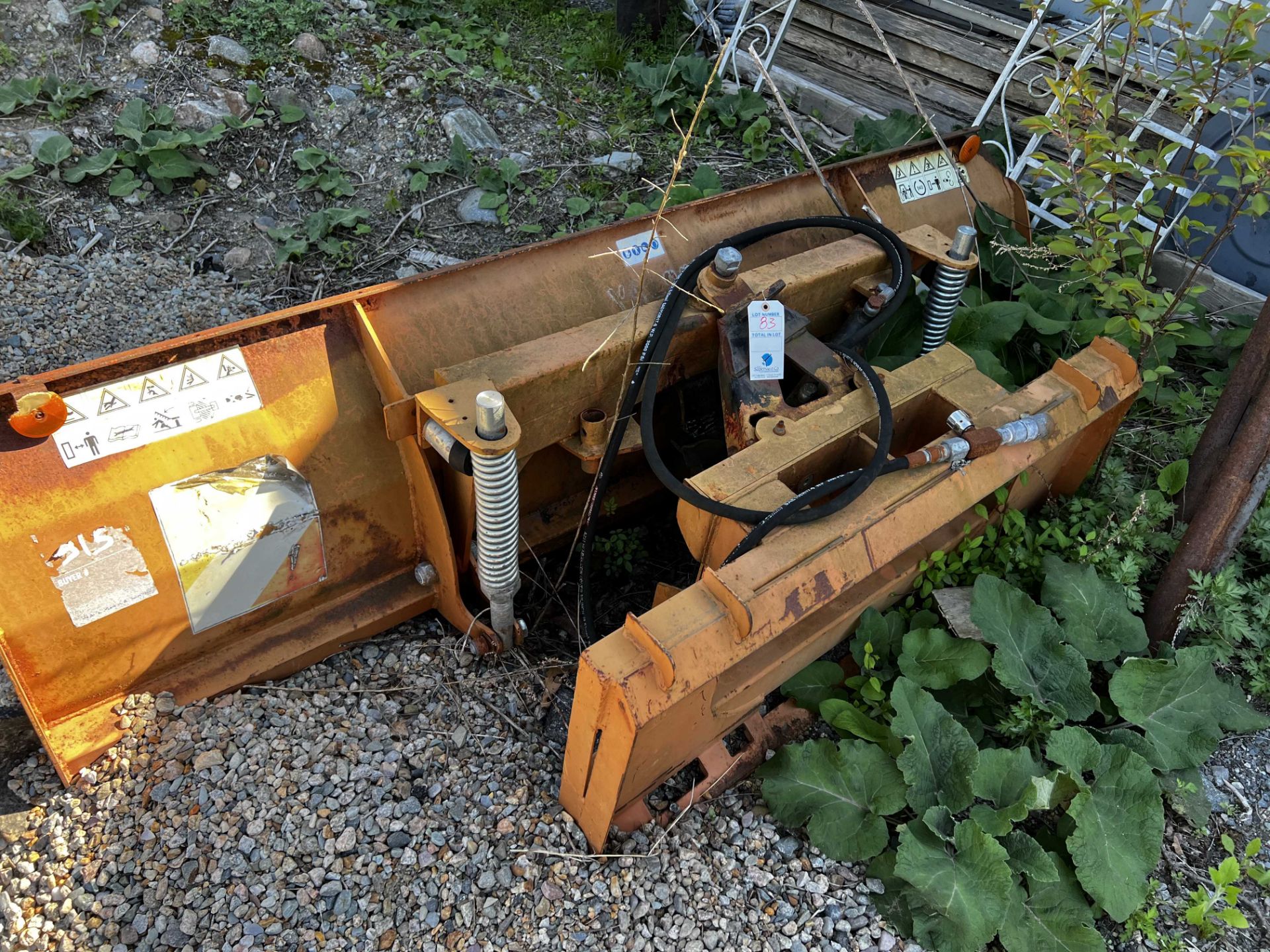 7' Skid Steer Angled Plow Attachment - Image 2 of 2