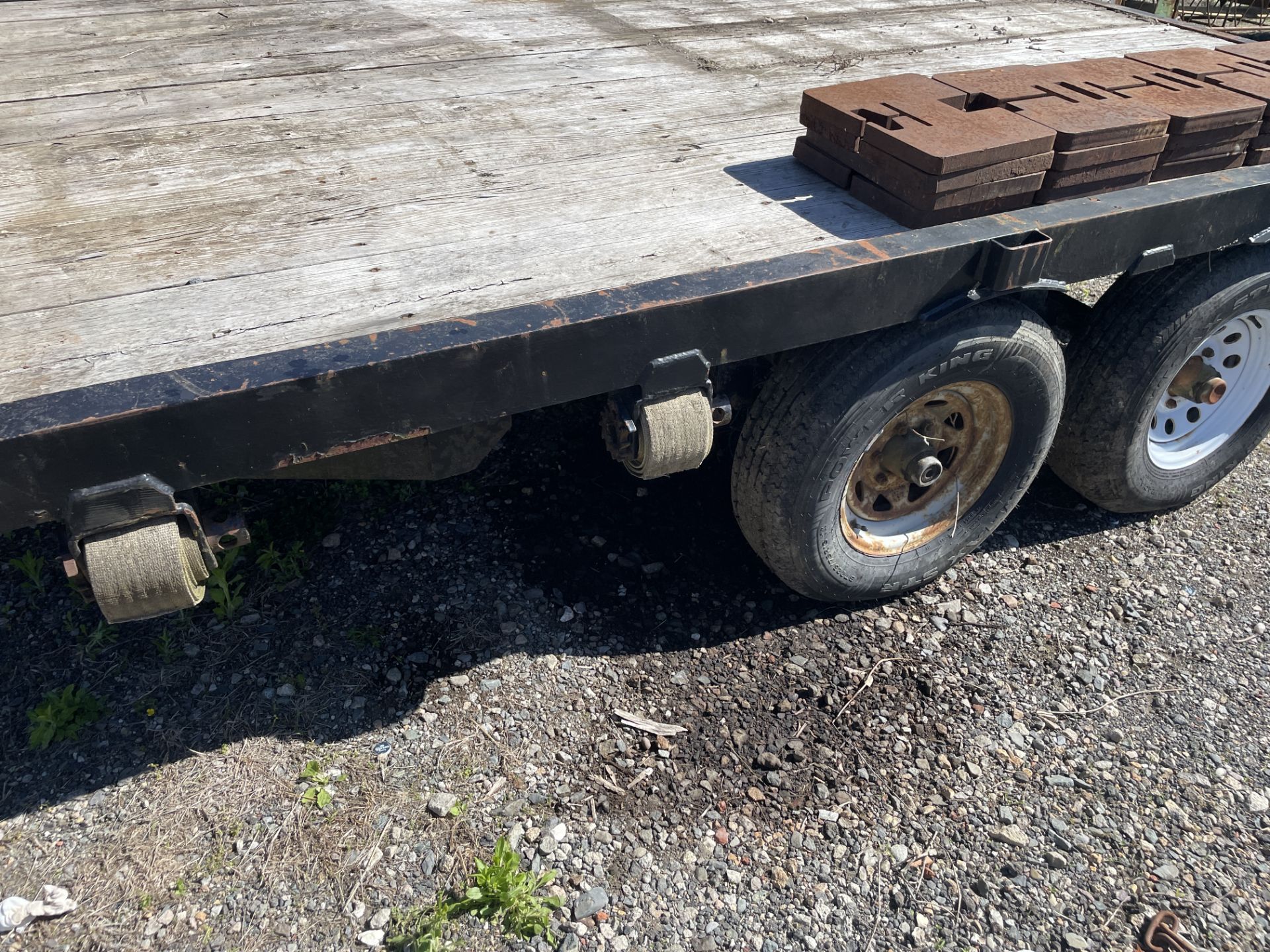 Tandem Axle 8' x 12' Wood Deck Trailer, Pintle Hitch, Stake Pockets, Vin#1S91S1627W1132045 (NO TITLE - Image 4 of 7