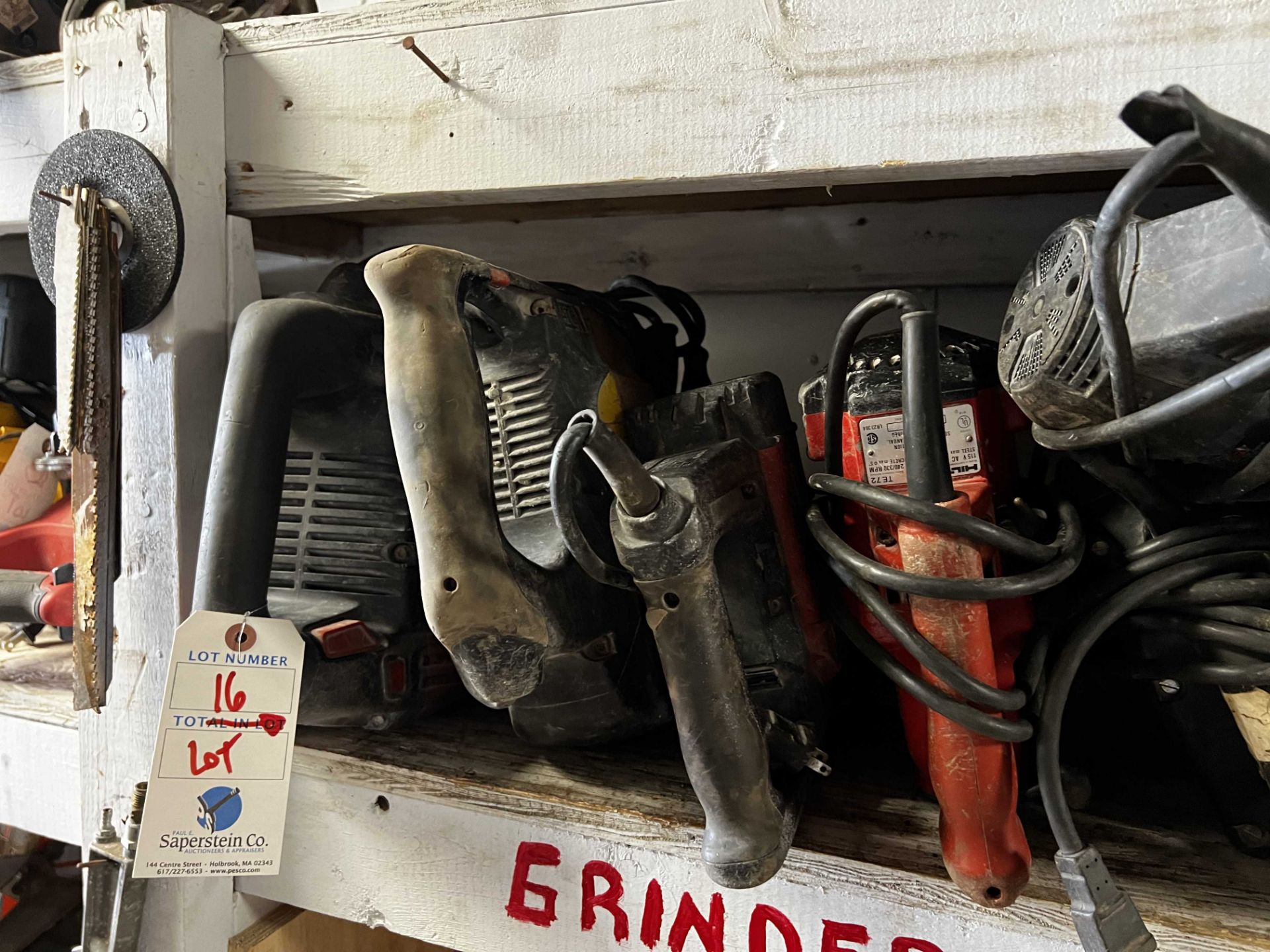 {LOT} Approx. 40 Corded Drills, Hammer Drills, Grinders, & Sanders on Shelf - Image 4 of 5