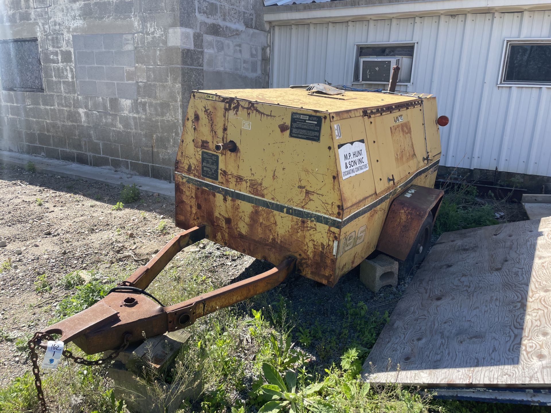 NO TITLE Single Axle Towable LeRoi Compressor, Diesel, w/Pintle Hitch (Not Running)