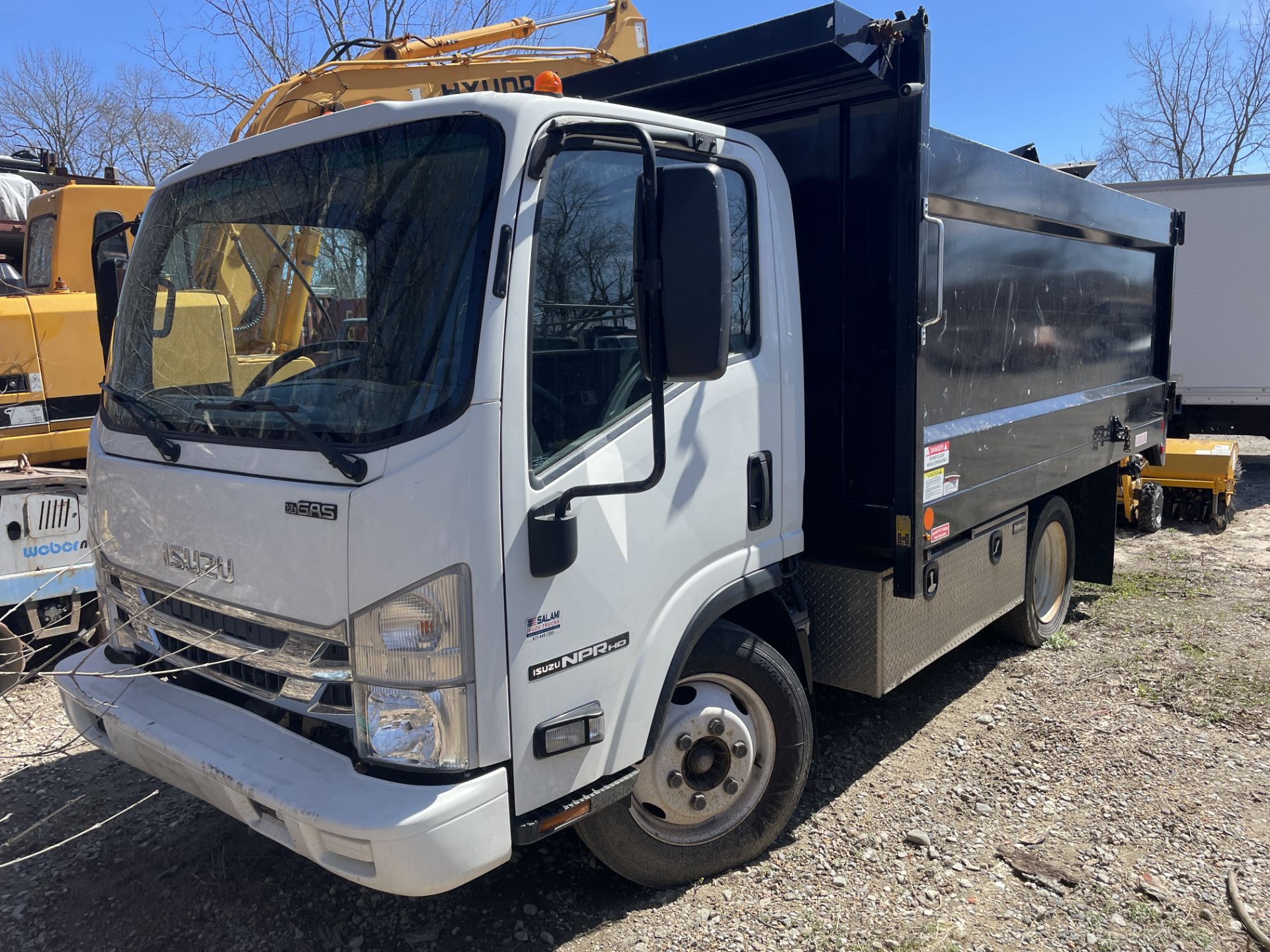 2019 Isuzu NPR HD Gas 6- Wheel 12' Dump Truck w/8 Cylinder Motor, Side Door, Buyers Tool Box (VIDEO)