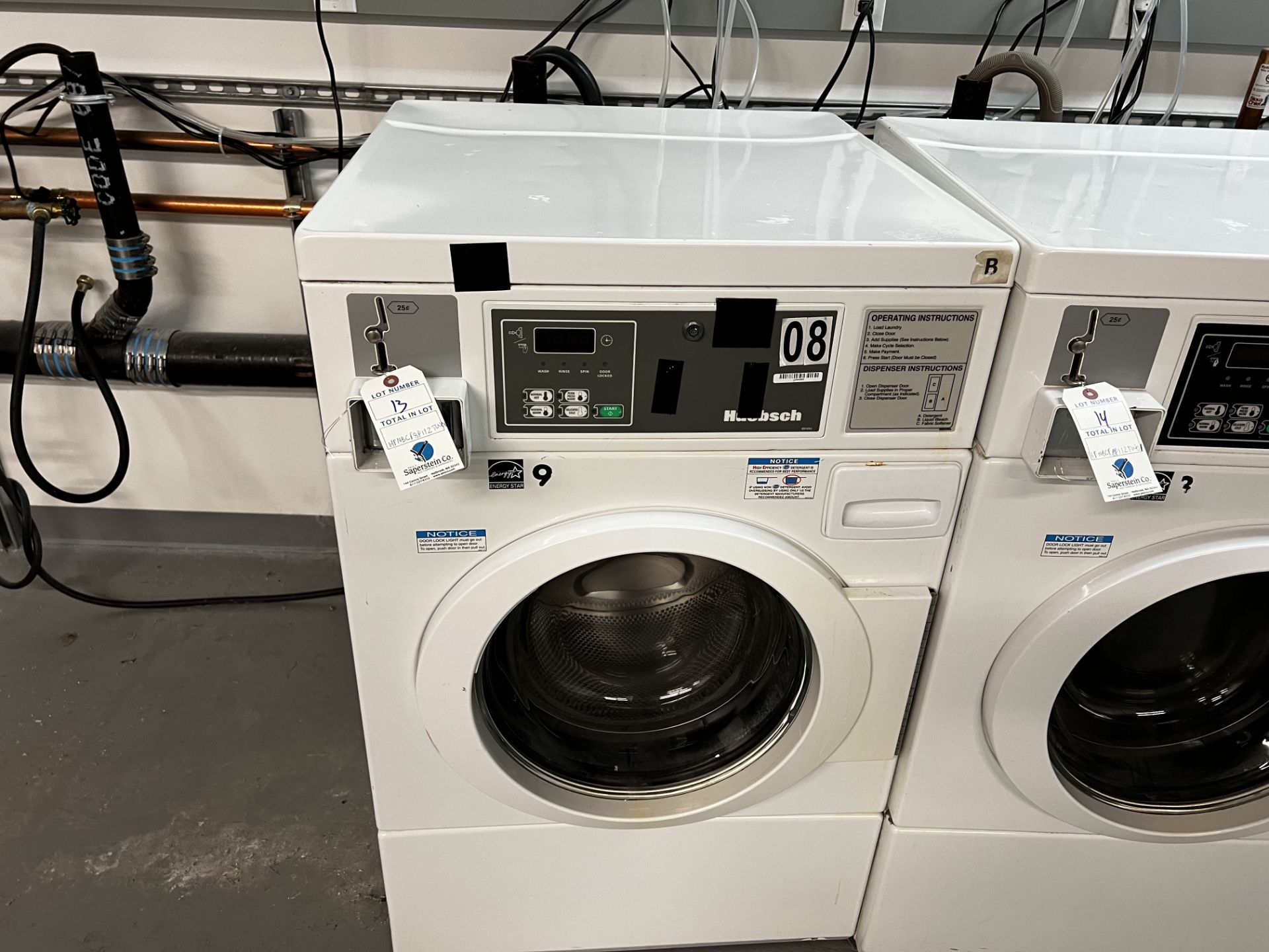 Huebsch Model:HFNBCF8P112TW01, SS Int. 18lb Commercial Washing Machine