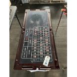 {LOT} 2 Gaming Tables - 1 Is a Wood Base Casino Game with Roulette & Craps, 1 is a Foosball Table (