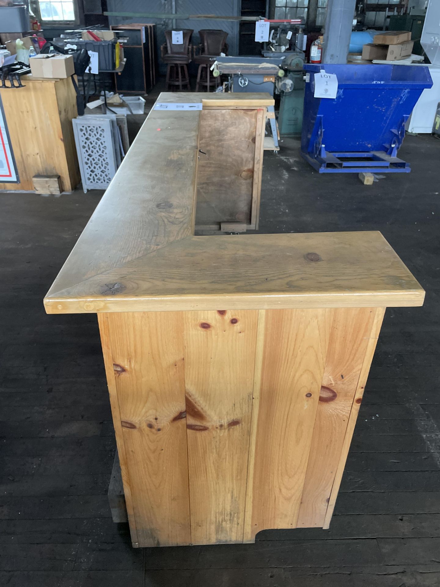 8' All Wood Portable Service Bar - Image 3 of 3