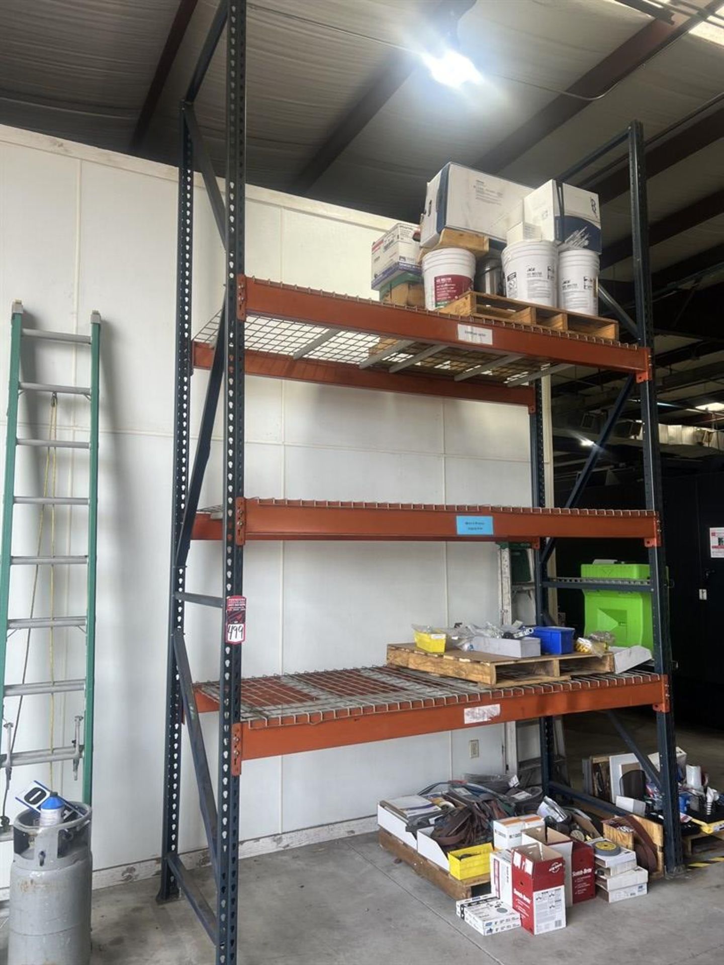 Single Section of Pallet Racking, 14' Uprights x 8' Crossbeams x 42"D