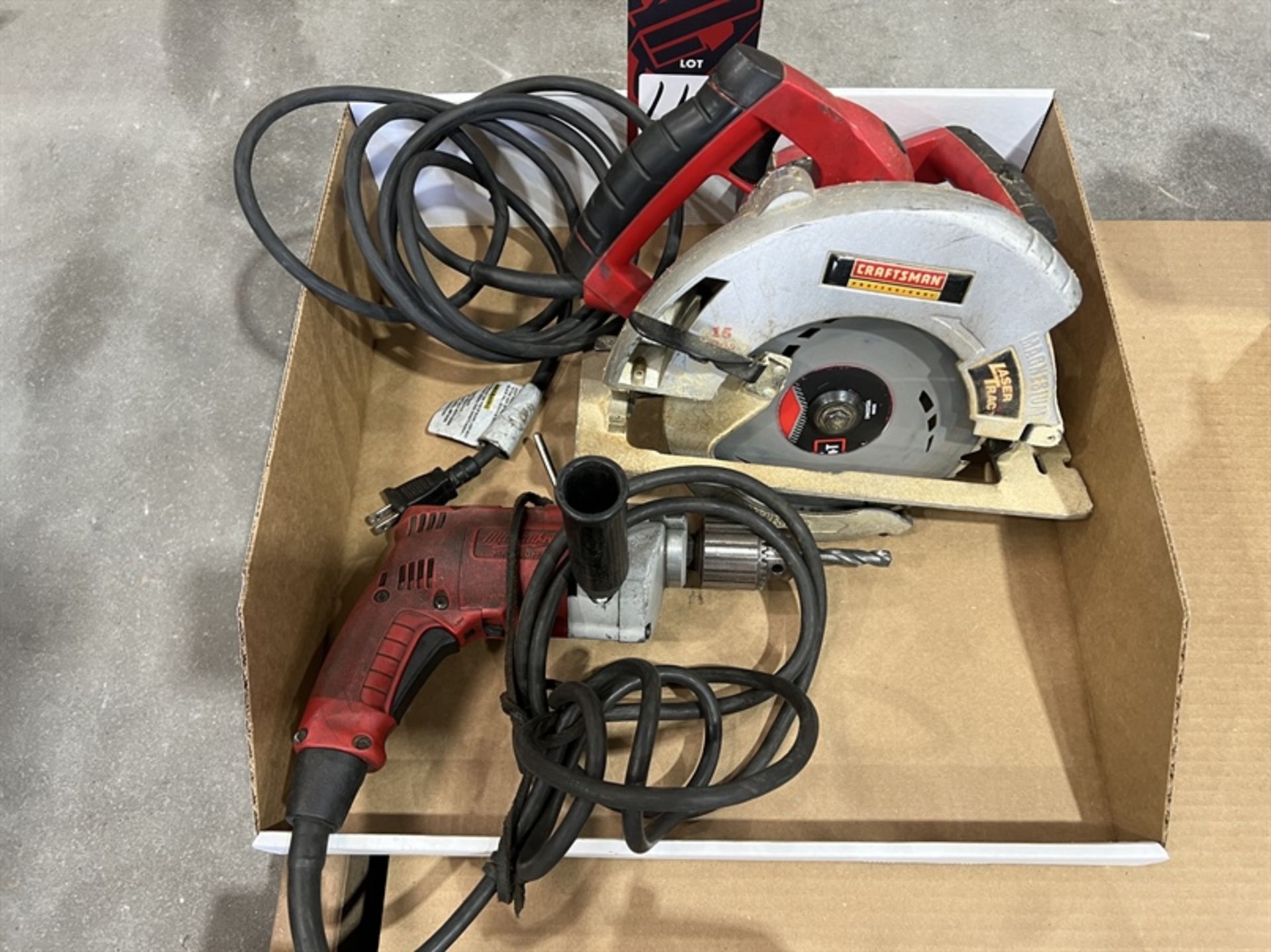 Lot Comprising CRAFTSMAN 7-1/4" Circular Saw and MILWAUKEE 0234-1 1/2" Magnum Hole Shooter