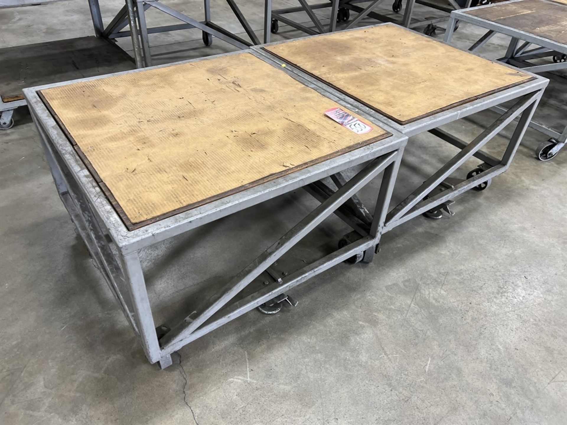 Lot of (2) Work Carts, 40" x 40"