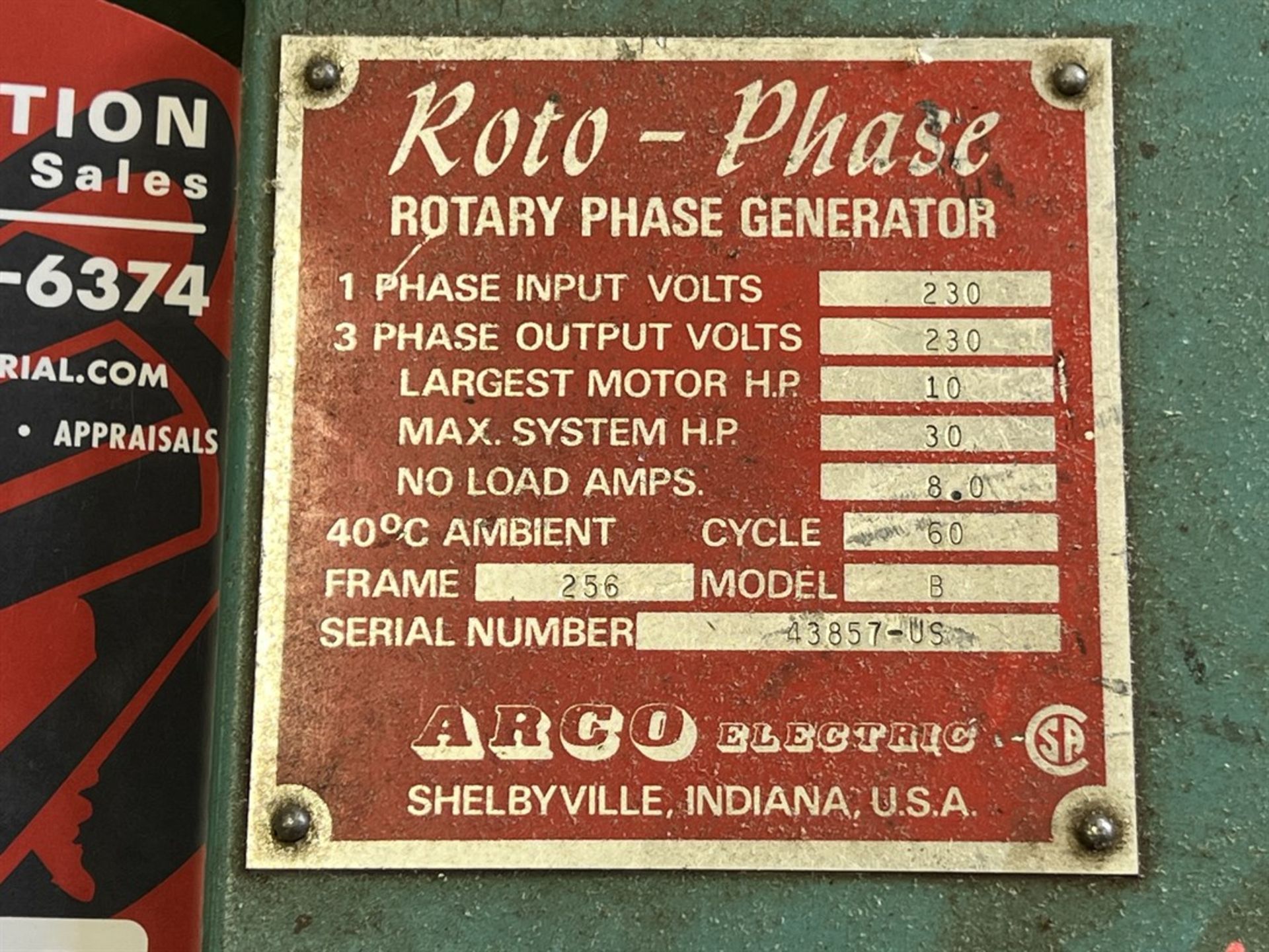 ARCO Roto-Phase Rotary Phase Generator - Image 4 of 4