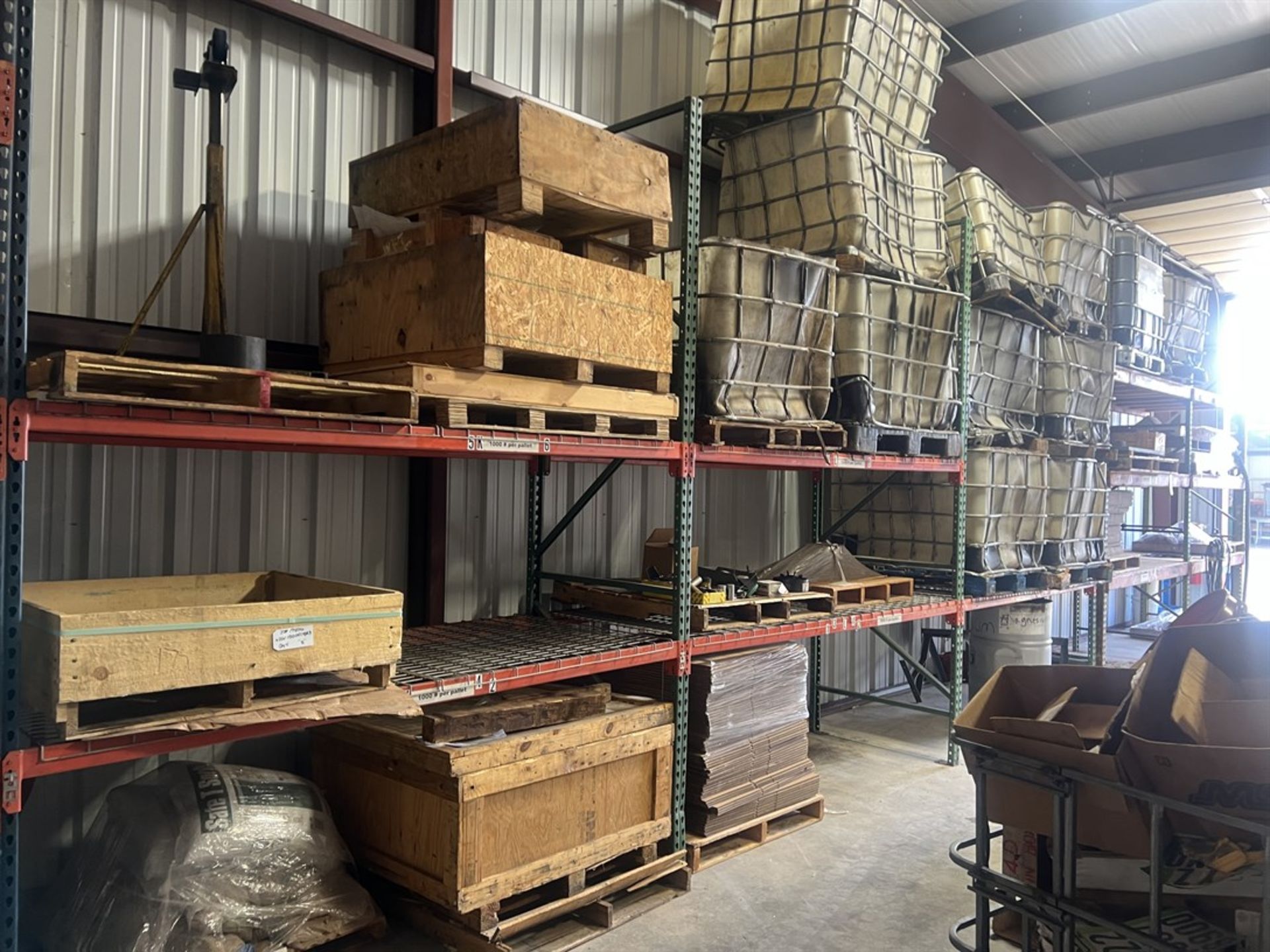 Lot of (8) Sections of Pallet Racking, (7) 11' Uprights, (1) 12' Upright, (1) 10' Upright (2) 15'