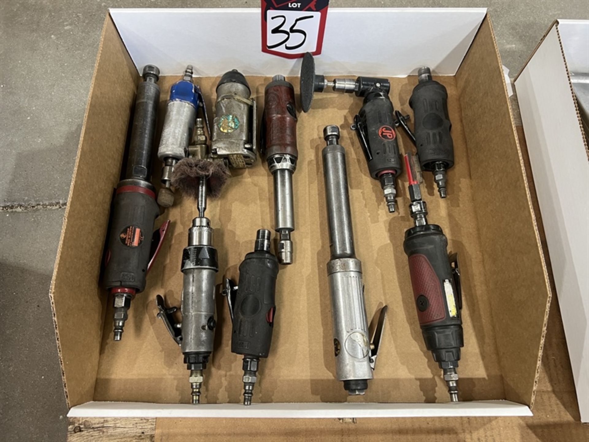 Lot of (10) Assorted Pneumatic Tools