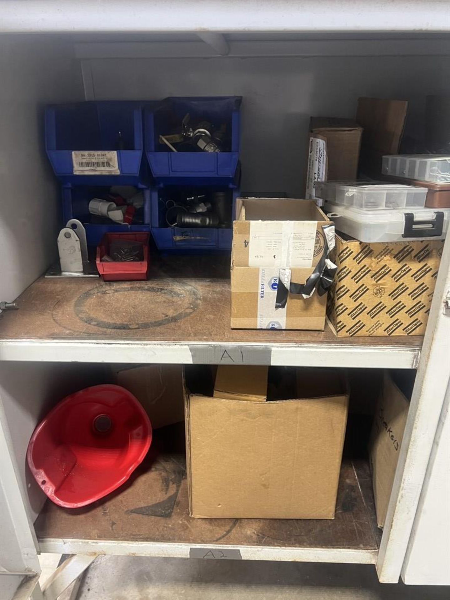 Shop Cabinet w/ Contents Including Hydraulic Fittings, Plumbing Supplies, Gate Valves, O-Rings, - Image 2 of 12