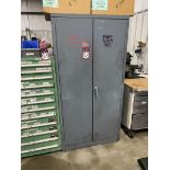 Shop Cabinet w/ Contents Including Wire Spools, Hardware and Filters