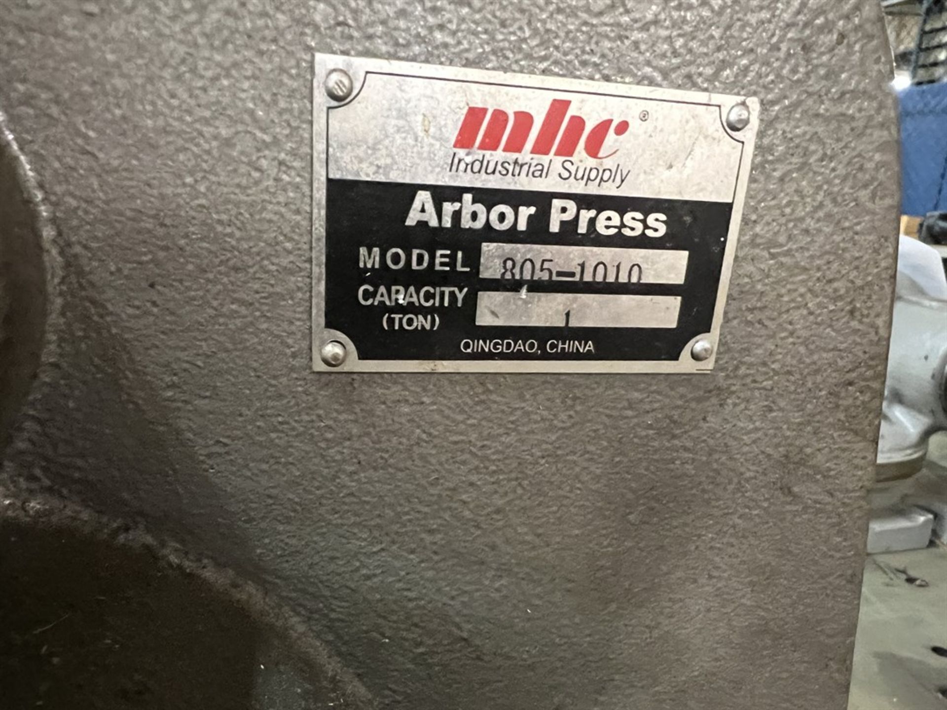 MHC 805-1010 1-Ton Arbor Press (Machine Shop) - Image 3 of 3