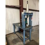 Shop Made H-Frame Press on Heavy Duty Steel Table w/ Hydraulic Pump (Wing Shop)