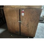 Cabinet w/ Assorted Leather Work Aprons and Gloves (Weld Shop)