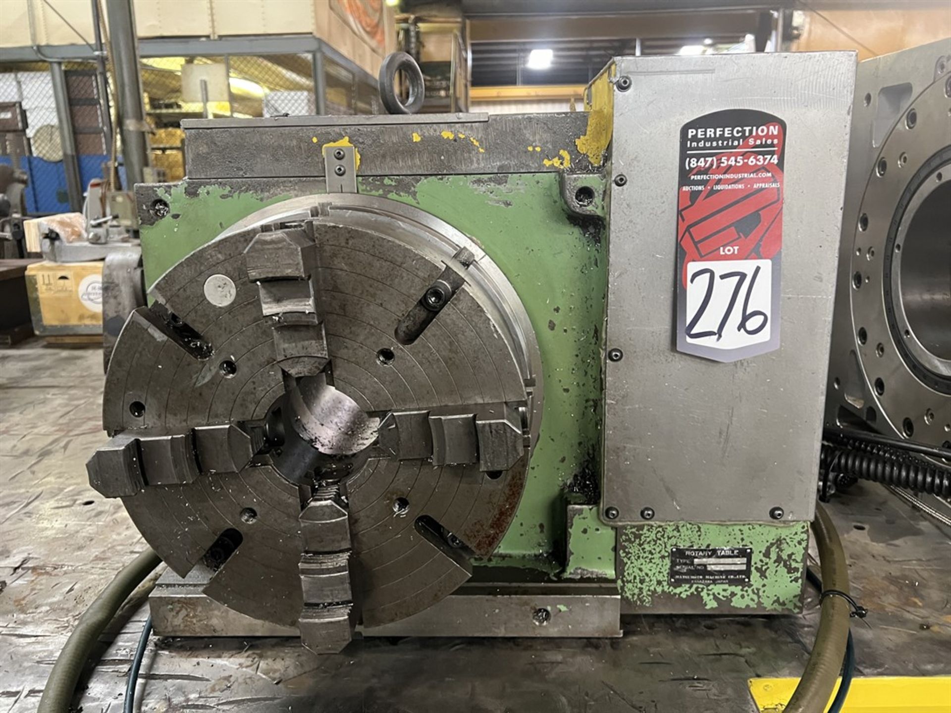 MATSUMOTO MD-300P 12" 4th Axis Rotary Table, s/n 90621, w/ 12" 4-Jaw Chuck (Machine Shop) - Image 2 of 5