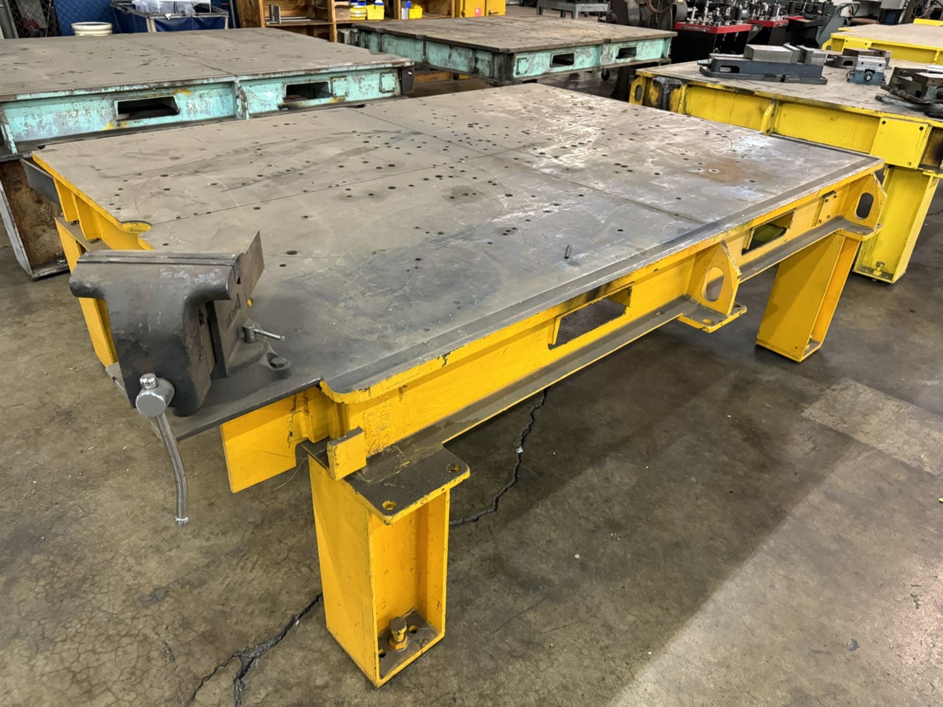 Welding Table, 96" x 72" x 1", w/ 8" WILTON Bench Vise (Machine Shop)