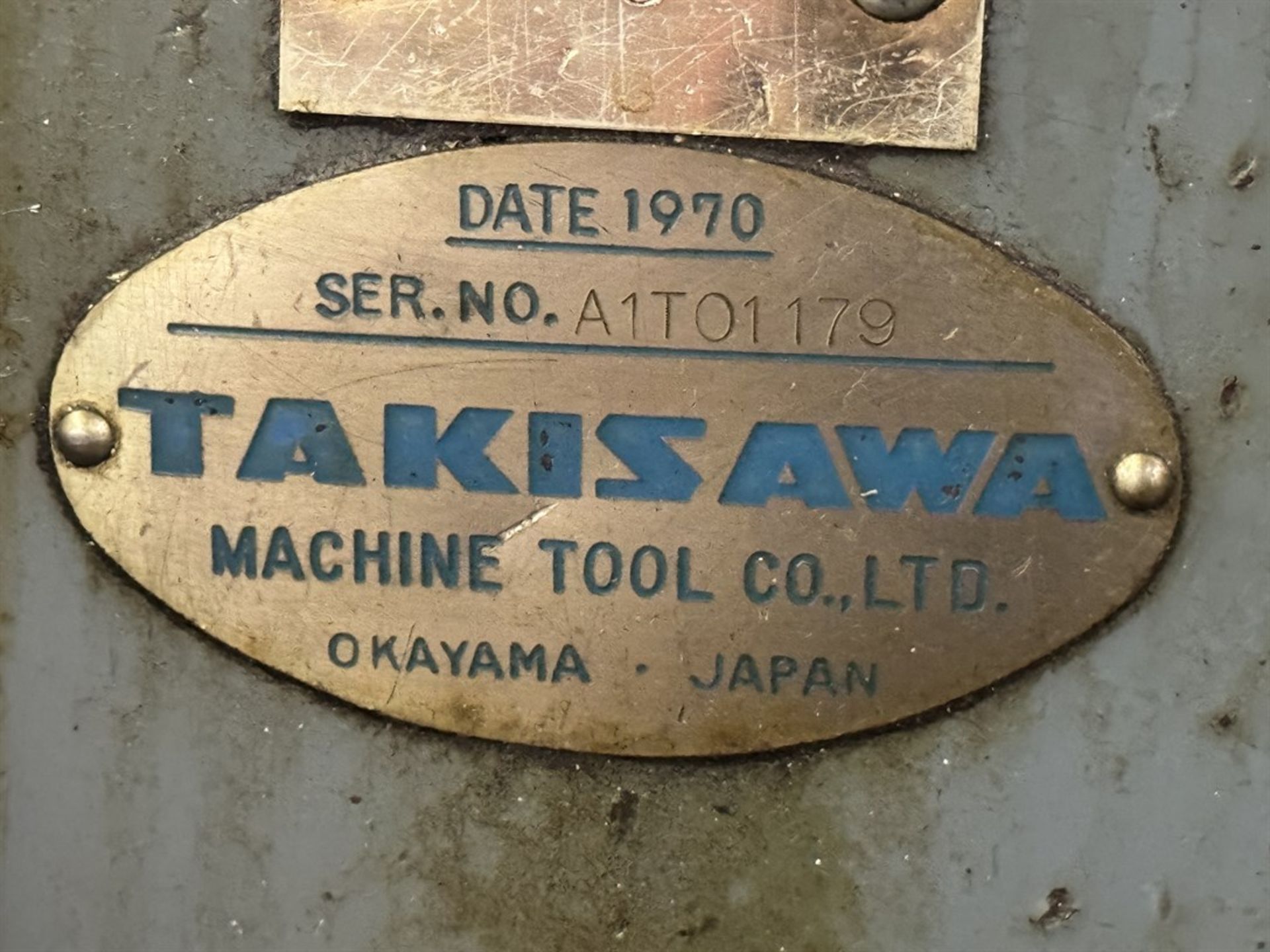 TAKISAWA TAL-460 Lathe, s/n 01179, 12" 3-Jaw Chuck, 36-1500 RPM, Tool Post, Tailstock, Steady - Image 4 of 10