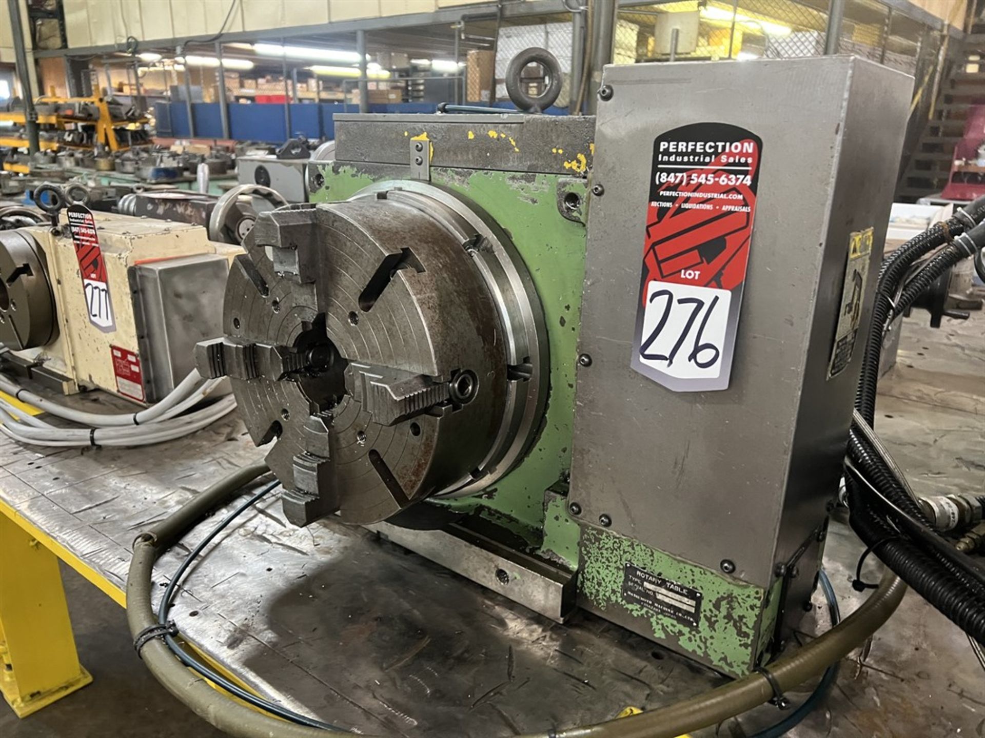 MATSUMOTO MD-300P 12" 4th Axis Rotary Table, s/n 90621, w/ 12" 4-Jaw Chuck (Machine Shop) - Image 3 of 5