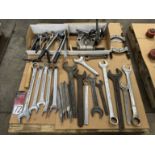 Lot Comprising Combination Wrenches, Files, Bearing Pullers and Tub Benders (Machine Shop)