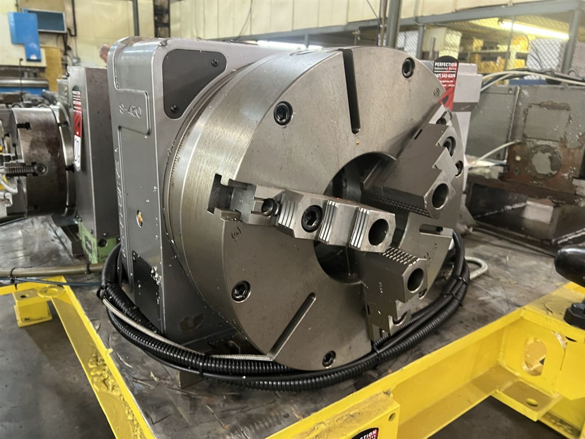 SAMCHULLY S-430F22 4th Axis Rotary Table, s/n 1210001, w/ 18" 3-Jaw Chuck w/ 7-1/2" Hole (Machine - Image 2 of 6