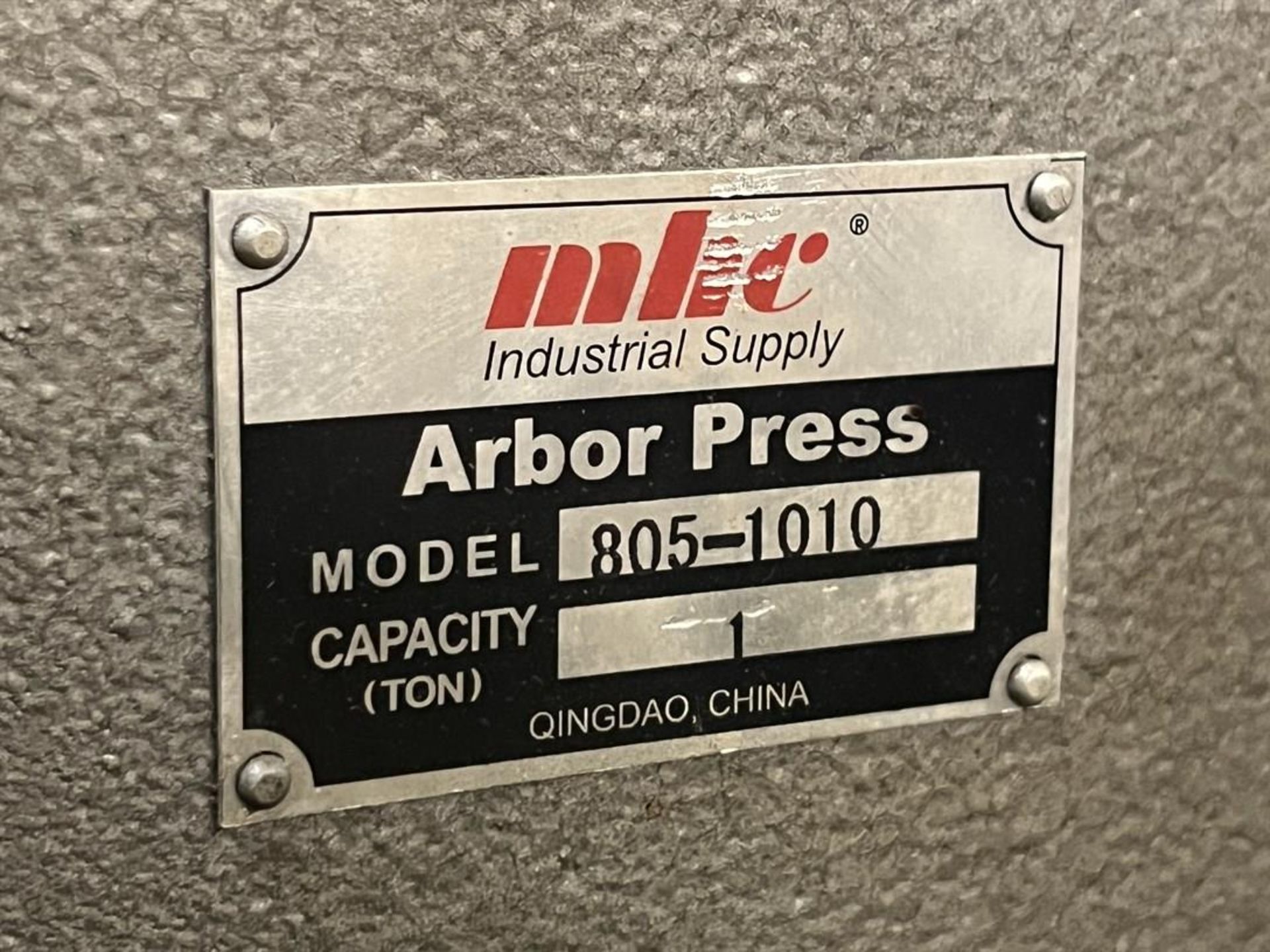 MHC 805-1010 1-Ton Arbor Press (Machine Shop) - Image 3 of 3