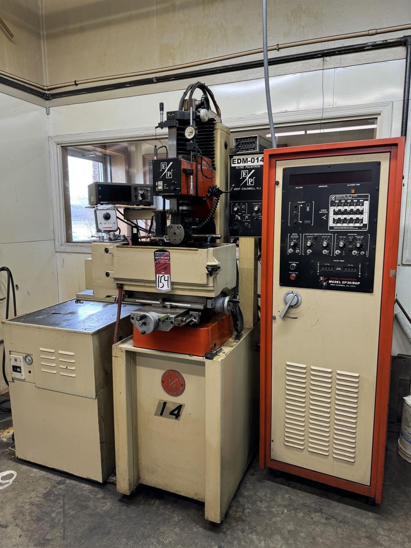 ELTEE PULSITRON TR20 Sinker Type EDM, s/n EP30/RDP Control, Sony Magnescale LH10 2-Axis DRO (Machine
