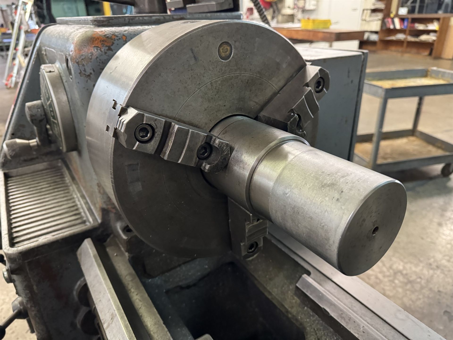 TAKISAWA TAL-460 Lathe, s/n 01179, 12" 3-Jaw Chuck, 36-1500 RPM, Tool Post, Tailstock, Steady - Image 5 of 10