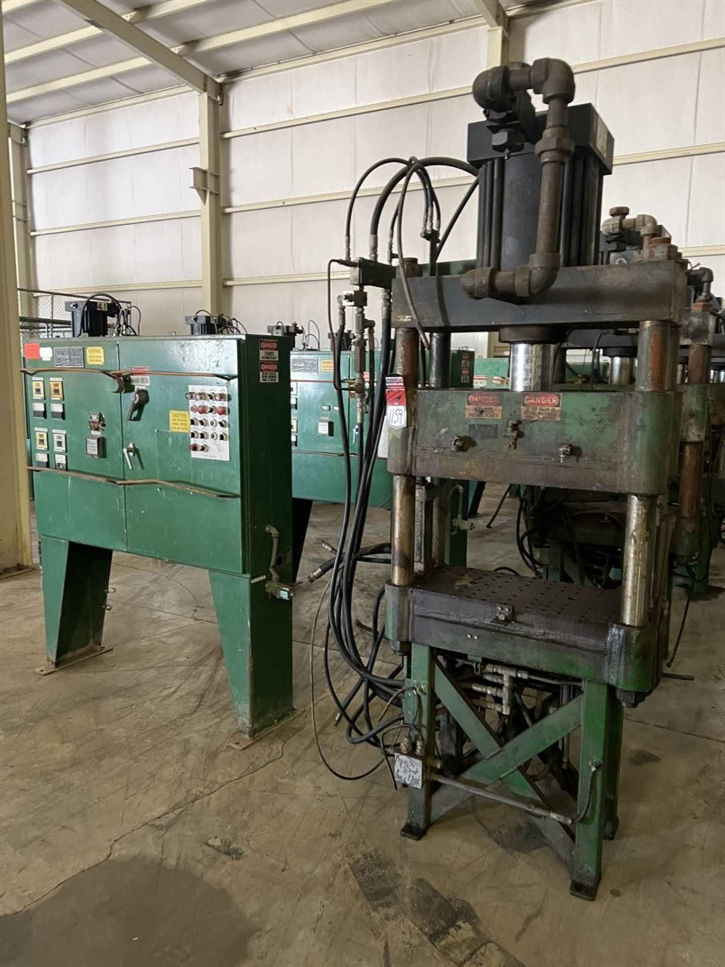 WYARD 113 Ton Hydraulic Press w/ Control Cabinet and 15 HP Hydraulic Unit (Building 5)