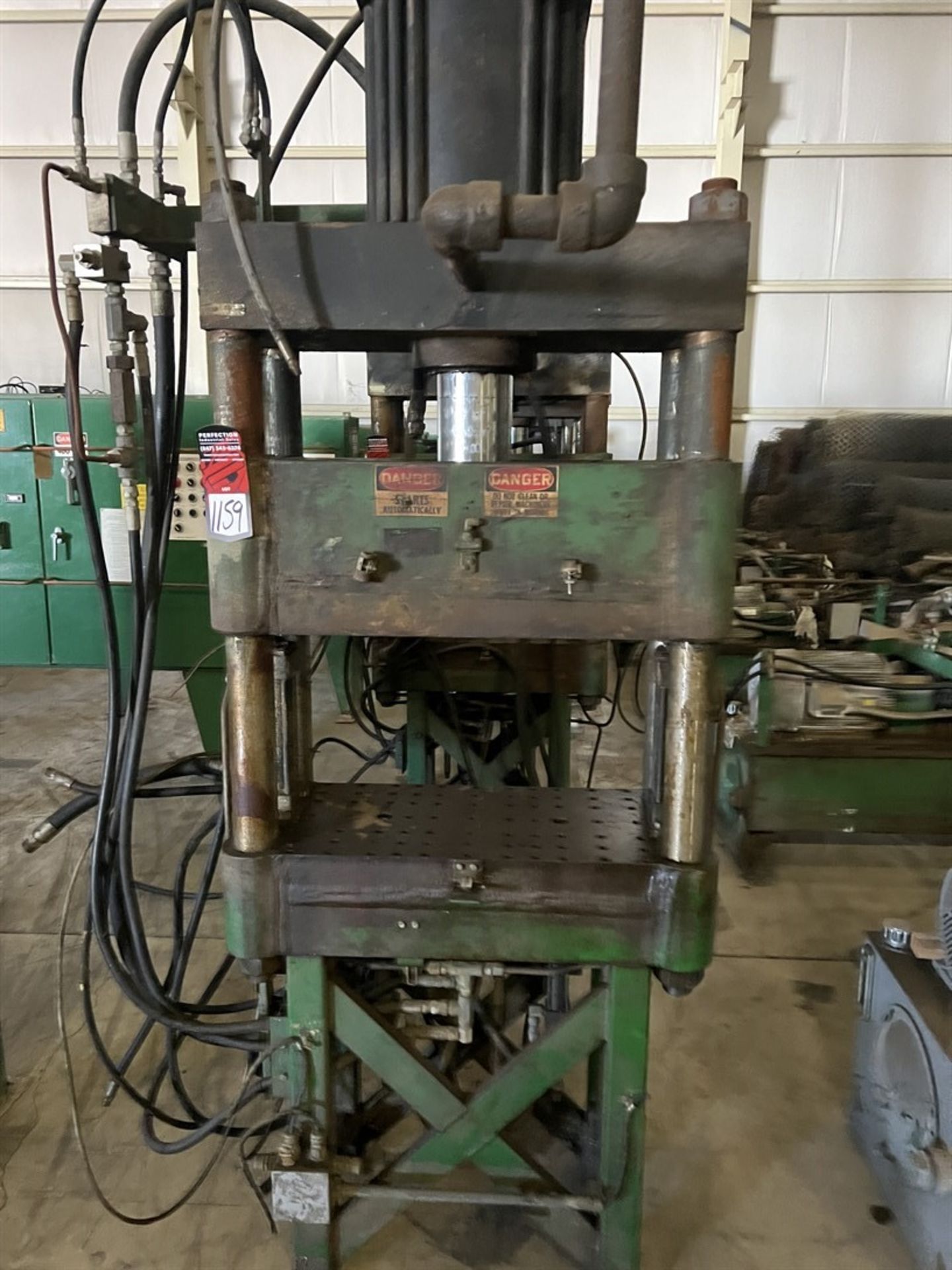 WYARD 113 Ton Hydraulic Press w/ Control Cabinet and 15 HP Hydraulic Unit (Building 5) - Image 2 of 6