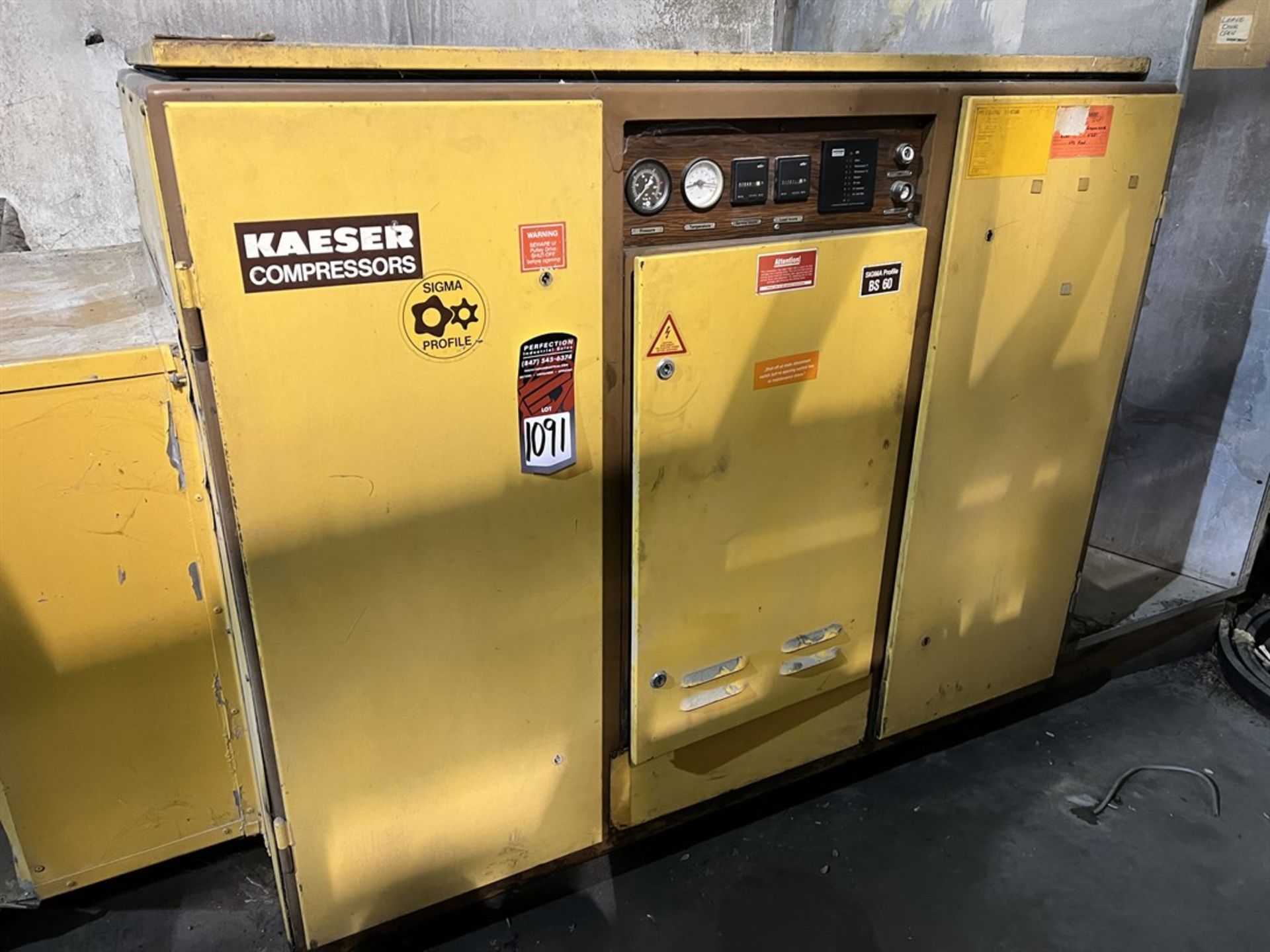 KAESER BS60 Rotary Screw Air Compressor, s/n 503385, 50 HP (Wing Shop) - Image 2 of 5