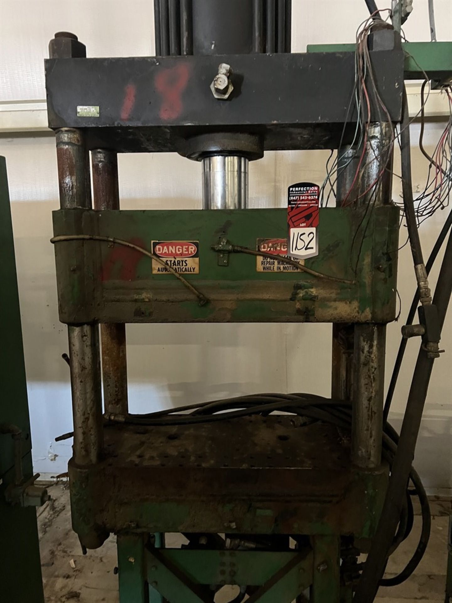 WYARD 113 Ton Hydraulic Press w/ Control Cabinet and 15 HP Hydraulic Unit (Building 5) - Image 3 of 6