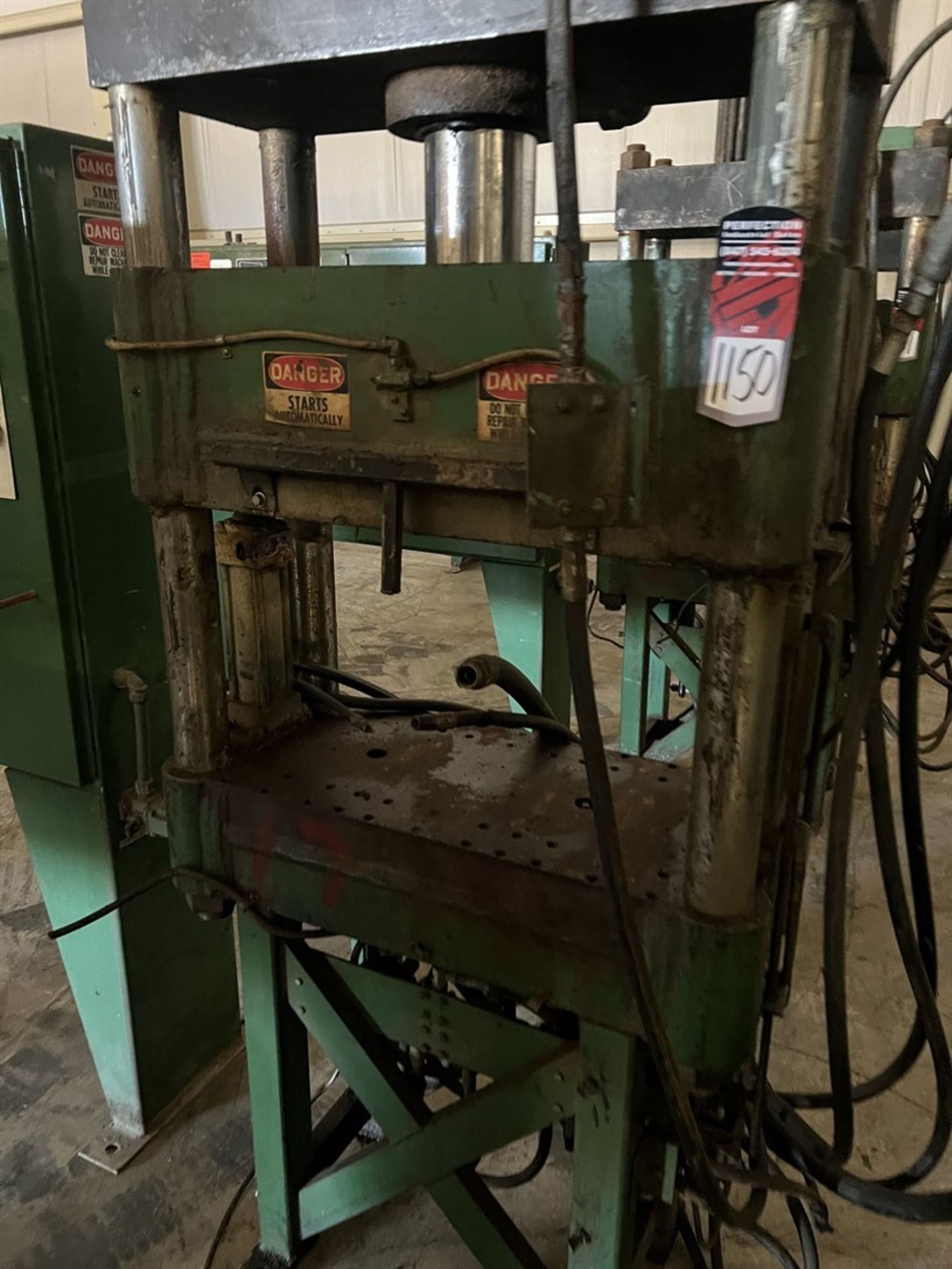 WYARD 113 Ton Hydraulic Press w/ Control Cabinet and 15 HP Hydraulic Unit (Building 5) - Image 3 of 6