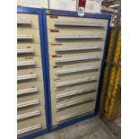 STANLEY VIDMAR 9-Drawer Modular Tool Cabinet w/ Large Assortment of Fasteners, 59"