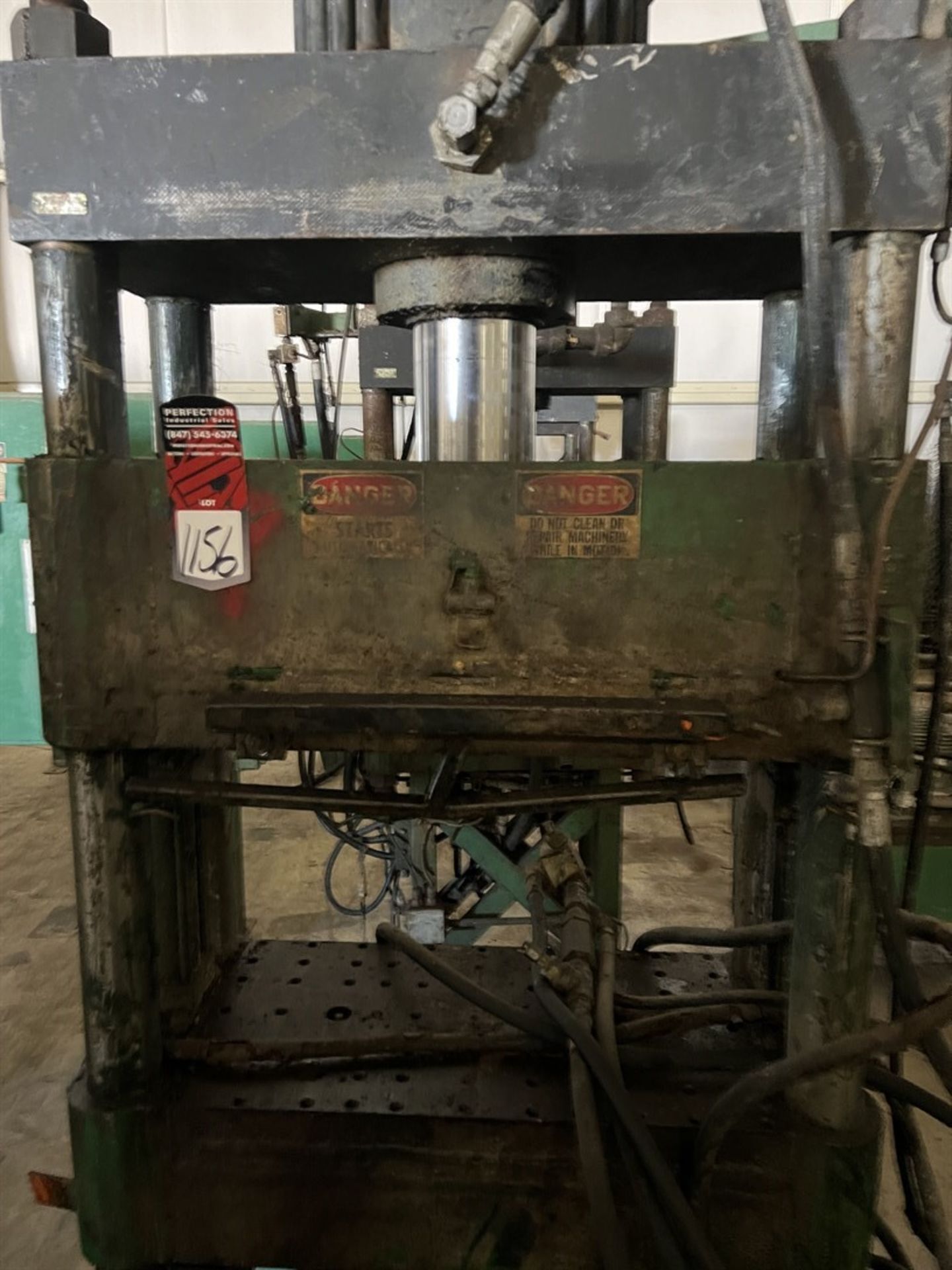 WYARD 113 Ton Hydraulic Press w/ Control Cabinet and 15 HP Hydraulic Unit (Building 5) - Image 3 of 6